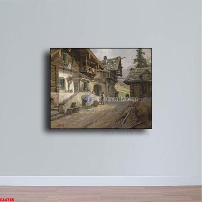 File gốc Tranh sơn dầu phong cảnh châu âu CA4785 (trang trí) phòng làm việc