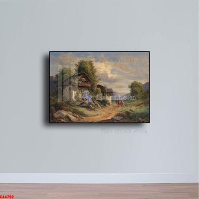 Mua file gốc Tranh sơn dầu phong cảnh châu âu CA4792 (PSD) tại Filetranh.com