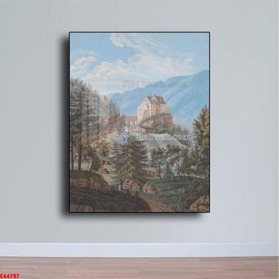 File tranh Tranh sơn dầu phong cảnh châu âu CA4797 (gốc) chủ đề thiên nhiên