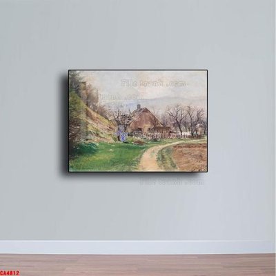 File gốc Tranh sơn dầu phong cảnh châu âu CA4812 (in lụa) họa tiết 3D