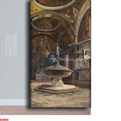 File tranh gốc PSD Tranh sơn dầu phong cảnh châu âu CA4823 còn nguyên layer