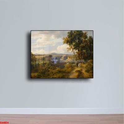 Ảnh gốc Tranh sơn dầu phong cảnh châu âu CA4824 (độ nét cao) in mica
