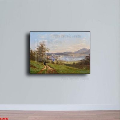 File in trần Tranh sơn dầu phong cảnh châu âu CA4842 (file gốc) chủ đề vũ trụ