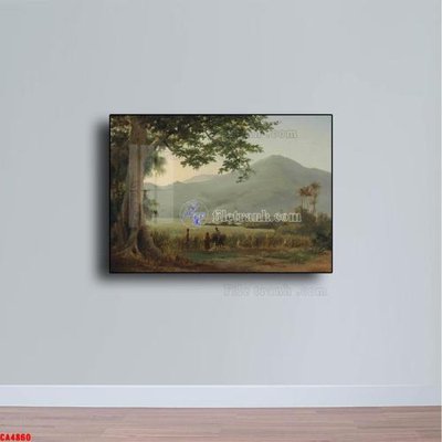 File gốc Tranh sơn dầu phong cảnh châu âu CA4860 (in lụa) tranh phong thủy