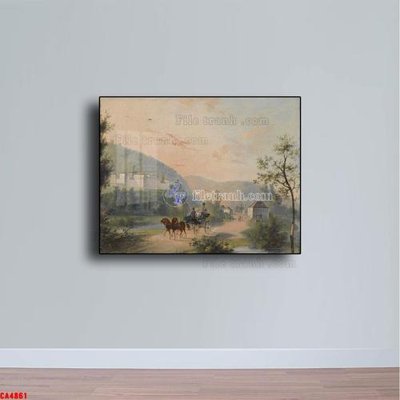 File in ấn Tranh sơn dầu phong cảnh châu âu CA4861 (bản gốc) chất lượng cao