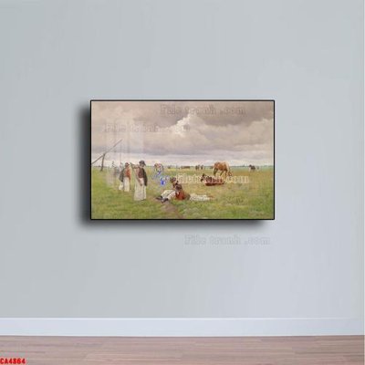 File gốc Tranh sơn dầu phong cảnh châu âu CA4864 (in ấn) màu sắc trung thực