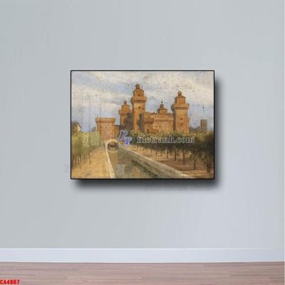 File in trần Tranh sơn dầu phong cảnh châu âu CA4867 (bản gốc) 5D