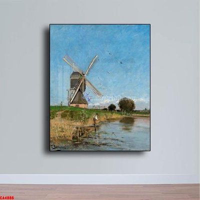 Download file Tranh sơn dầu phong cảnh châu âu CA4886 (gốc) in mica cao cấp