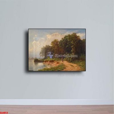 Tải file Tranh sơn dầu phong cảnh châu âu CA4912 (gốc) chủ đề phong thủy