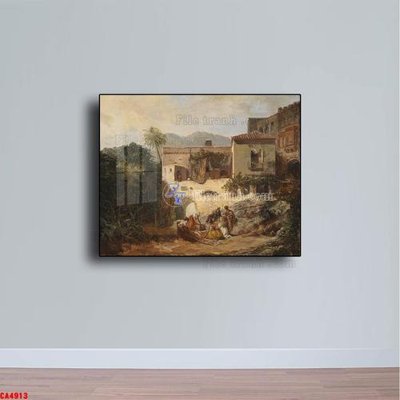 File gốc Tranh sơn dầu phong cảnh châu âu CA4913 (ảnh rõ nét) để in