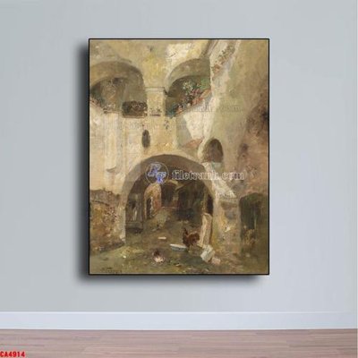 File gốc Tranh sơn dầu phong cảnh châu âu CA4914 (PNG) không nền chất lượng