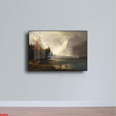 File tranh Tranh sơn dầu phong cảnh châu âu CA4915 (ảnh gốc) in trần 3D