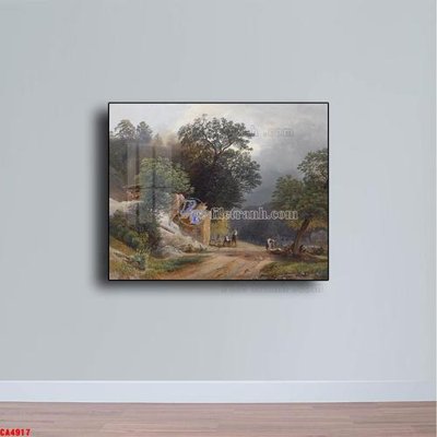 File in trần Tranh sơn dầu phong cảnh châu âu CA4917 (bản gốc) đại dương