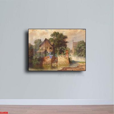 File tranh Tranh sơn dầu phong cảnh châu âu CA4936 (bản gốc) in lụa 5D