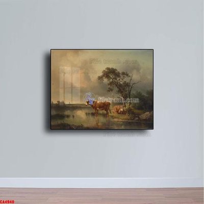 Tải file Tranh sơn dầu phong cảnh châu âu CA4940 (ảnh gốc) in tranh kính