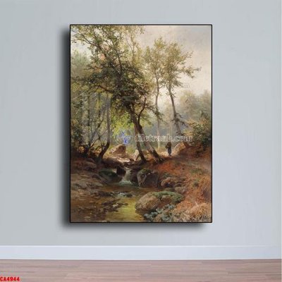 Ảnh gốc Tranh sơn dầu phong cảnh châu âu CA4944 (nét căng) in mica