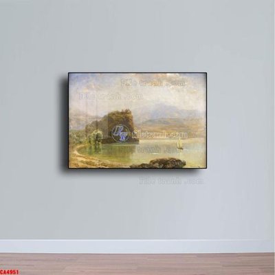 Download file gốc Tranh sơn dầu phong cảnh châu âu CA4951 (in lụa) hoa lá