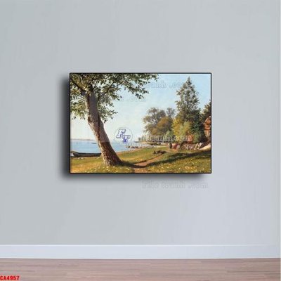 File ảnh Tranh sơn dầu phong cảnh châu âu CA4957 (gốc) cho trang trí nhà hàng
