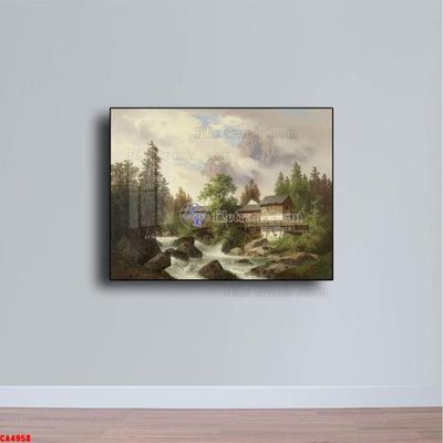 File ảnh Tranh sơn dầu phong cảnh châu âu CA4958 (gốc) in PP, decal