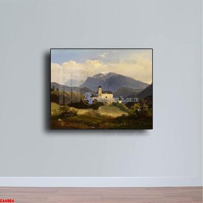 Ảnh gốc Tranh sơn dầu phong cảnh châu âu CA4964 (nét căng) in mica