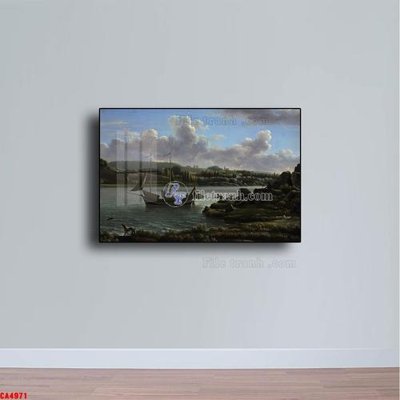 File in mica Tranh sơn dầu phong cảnh châu âu CA4971 (bản gốc) sắc sảo