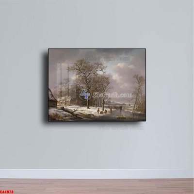 Download file Tranh sơn dầu phong cảnh châu âu CA4978 (gốc) in mica bàn thờ