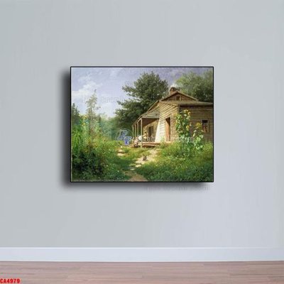 Ảnh gốc file in lụa Tranh sơn dầu phong cảnh châu âu CA4979 chi tiết