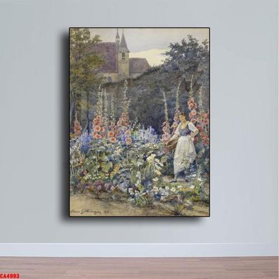 File in trần Tranh sơn dầu phong cảnh châu âu CA4993 (file gốc) phong thủy