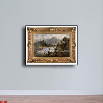 File tranh PSD Tranh sơn dầu phong cảnh châu âu CA5001 chất lượng cao