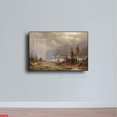 File in trần Tranh sơn dầu phong cảnh châu âu CA5010 (file gốc) hoa văn 3D