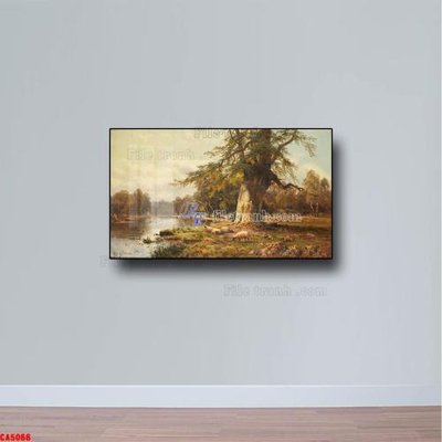 File tranh gốc PSD Tranh sơn dầu phong cảnh châu âu CA5066 còn nguyên layer