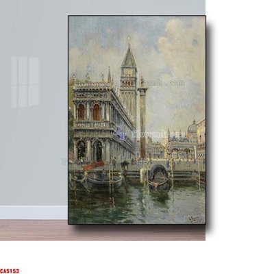 File in trần Tranh sơn dầu phong cảnh châu âu CA5153 (bản gốc) đại dương