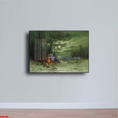 File gốc Tranh sơn dầu phong cảnh châu âu CA5160 (in tráng gương) hiện đại
