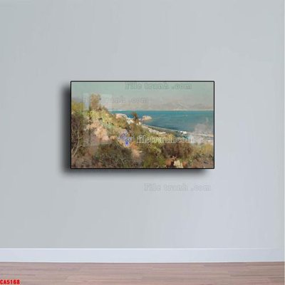 File gốc Tranh sơn dầu phong cảnh châu âu CA5168 (in lụa) hoa văn cổ điển