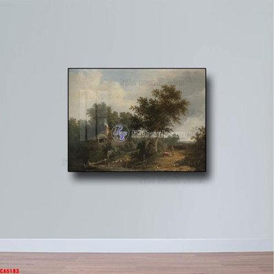 File gốc Tranh sơn dầu phong cảnh châu âu CA5183 (in tráng gương) sang trọng