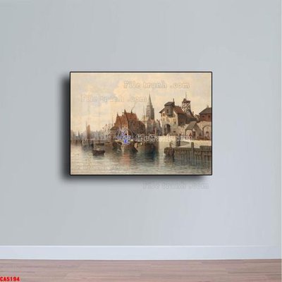 File ảnh gốc Tranh sơn dầu phong cảnh châu âu CA5194 không vỡ nét