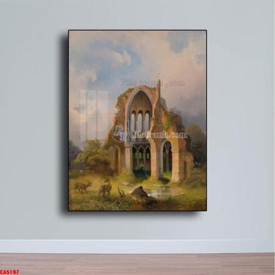 File gốc Tranh sơn dầu phong cảnh châu âu CA5197 (in mica) làm quà tặng