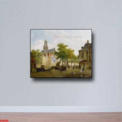 Mua file gốc Tranh sơn dầu phong cảnh châu âu CA5202 (in ấn) tại Filetranh.com