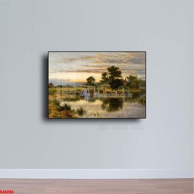 File in trần Tranh sơn dầu phong cảnh châu âu CA5203 (bản gốc) trời sao