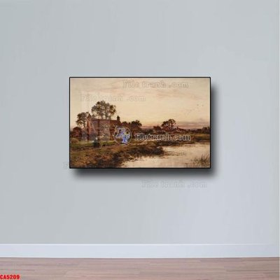 File gốc Tranh sơn dầu phong cảnh châu âu CA5209 cho in ấn và thiết kế