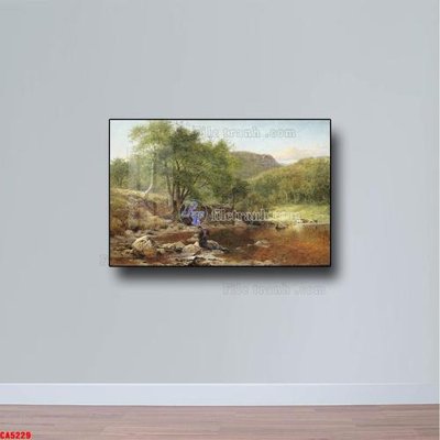 Hình ảnh file gốc in trần nhà Tranh sơn dầu phong cảnh châu âu CA5229