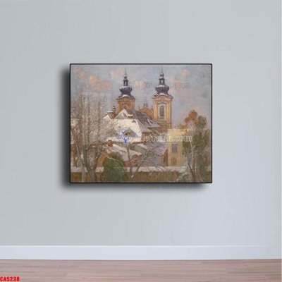 File gốc Tranh sơn dầu phong cảnh châu âu CA5238 (in tráng gương) hiện đại