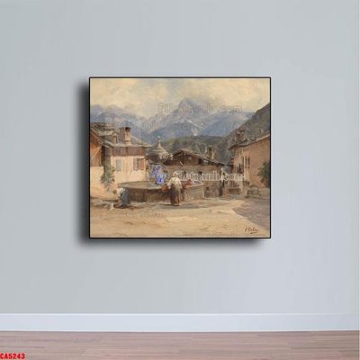 Download file gốc Tranh sơn dầu phong cảnh châu âu CA5243 (in lụa) tranh 3D