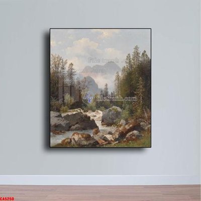 Ảnh gốc Tranh sơn dầu phong cảnh châu âu CA5250 (độ nét cao) in tráng gương