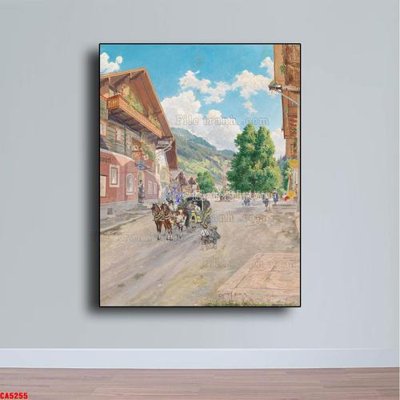 File in ấn chuyên nghiệp Tranh sơn dầu phong cảnh châu âu CA5255 (file gốc)