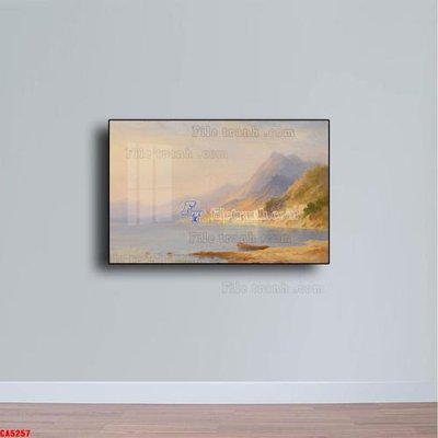 File in trần Tranh sơn dầu phong cảnh châu âu CA5257 (bản gốc) hoa văn