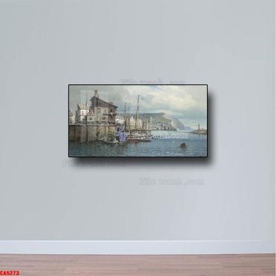 File gốc in ấn Tranh sơn dầu phong cảnh châu âu CA5273 chuẩn màu CMYK