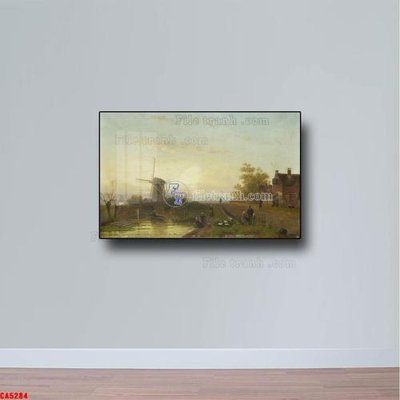 Mua file tranh gốc Tranh sơn dầu phong cảnh châu âu CA5284 tại Filetranh.com