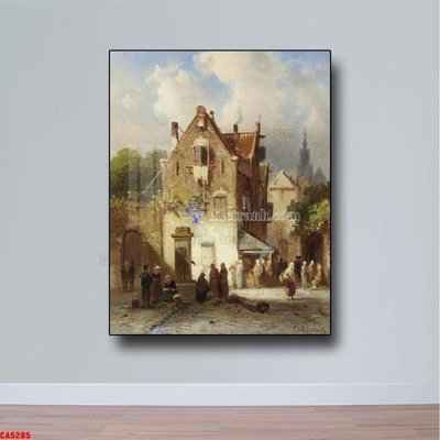 File in trần Tranh sơn dầu phong cảnh châu âu CA5285 (bản gốc) 5D