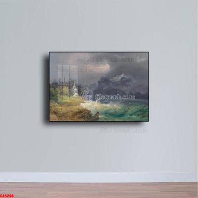 File tranh gốc Tranh sơn dầu phong cảnh châu âu CA5296 (bản quyền) độc đáo